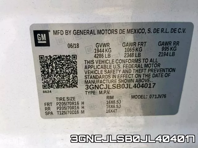 3GNCJLSB0JL404017 фото 2
