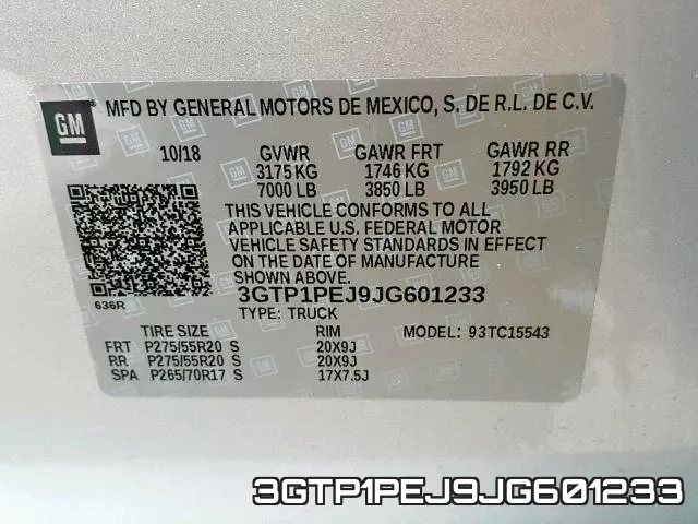 3GTP1PEJ9JG601233 фото 2