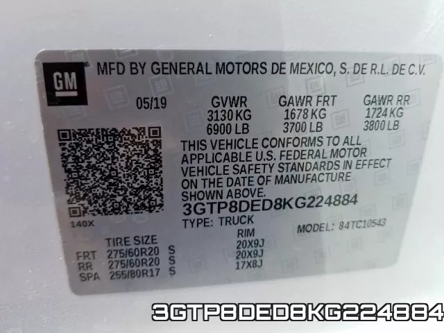 3GTP8DED8KG224884 фото 2