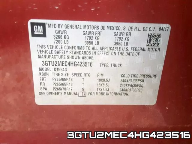 3GTU2MEC4HG423516 фото 2
