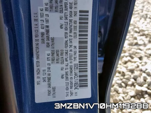 3MZBN1V70HM119288 фото 2