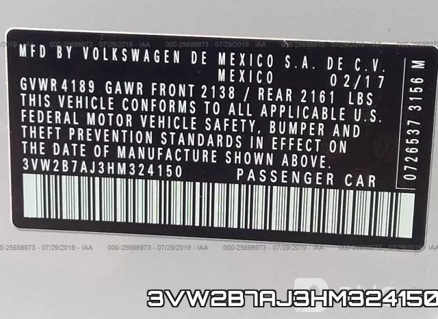 3VW2B7AJ3HM324150 фото 10