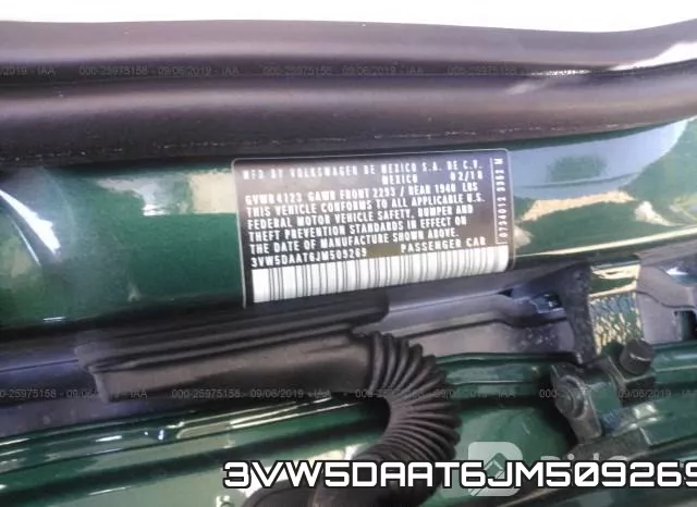 3VW5DAAT6JM509269 фото 10