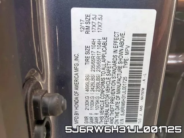 5J6RW6H31JL001725 фото 2