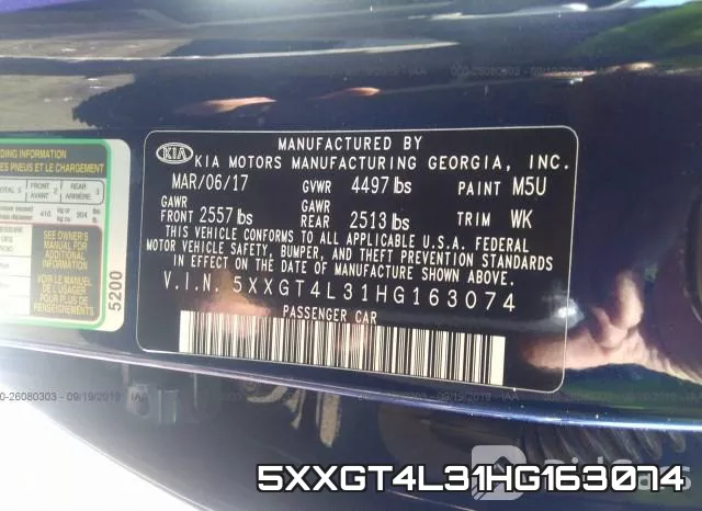 5XXGT4L31HG163074 фото 9