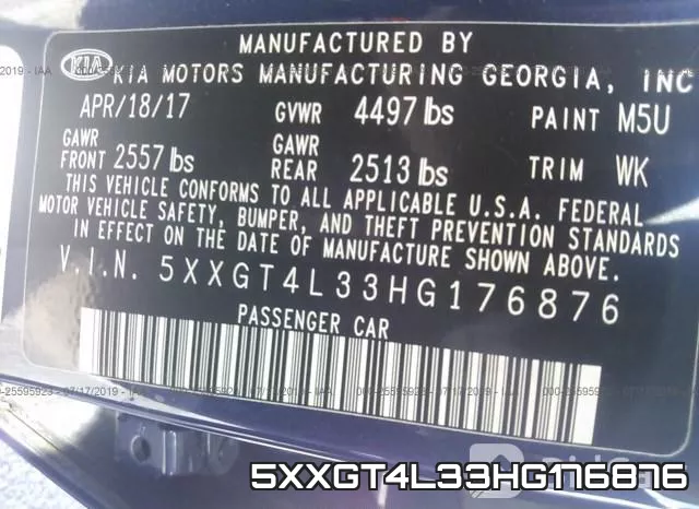 5XXGT4L33HG176876 фото 10