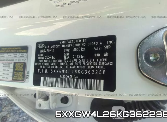 5XXGW4L26KG362238 фото 10