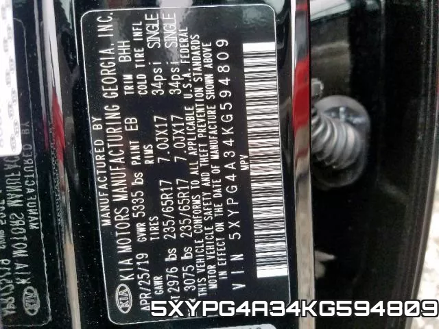 5XYPG4A34KG594809 фото 2