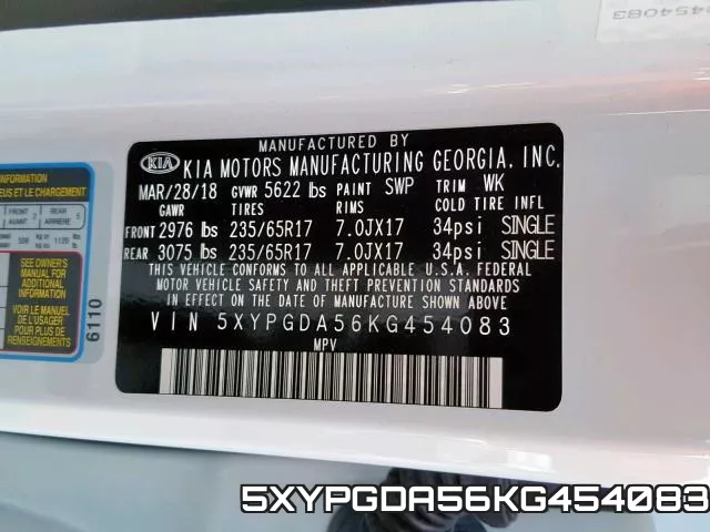 5XYPGDA56KG454083 фото 2