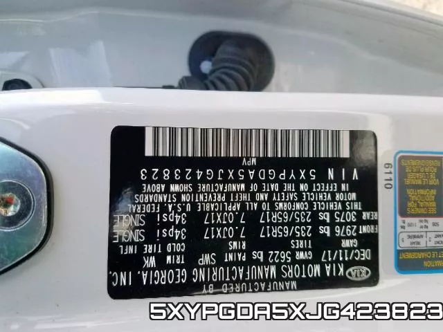 5XYPGDA5XJG423823 фото 2