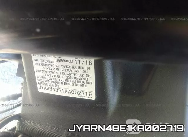 JYARN48E1KA002719 фото 2