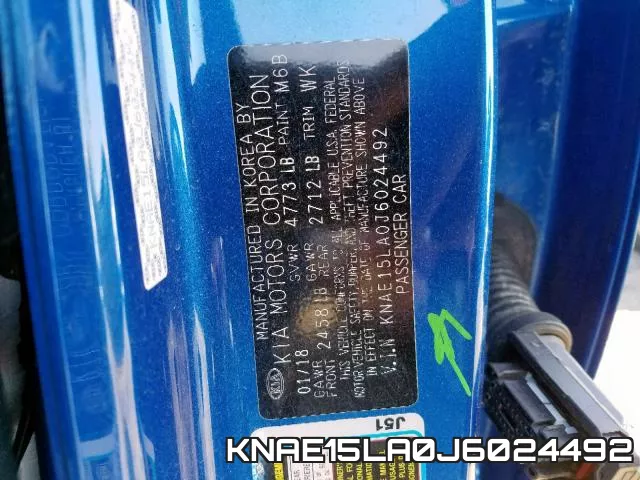KNAE15LA0J6024492 фото 2