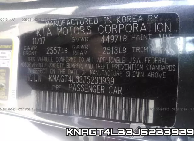 KNAGT4L33J5233939 фото 10