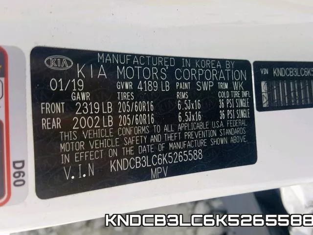 KNDCB3LC6K5265588 фото 2