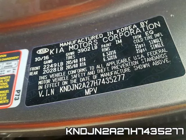 KNDJN2A27H7435277 фото 2