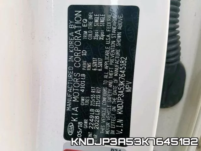 KNDJP3A53K7645182 фото 2