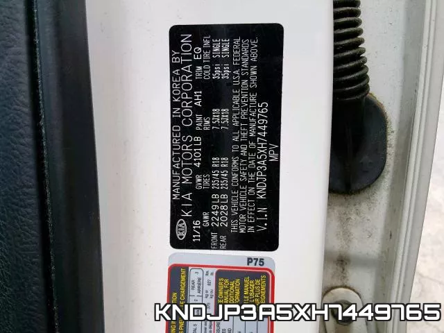 KNDJP3A5XH7449765 фото 2
