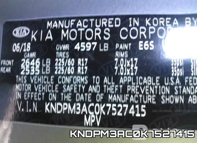 KNDPM3AC0K7527415 фото 10