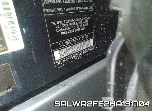 SALWR2FE2HA131704 фото 9