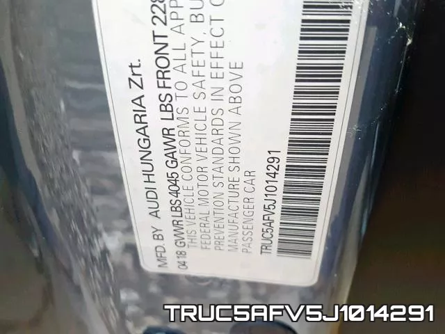 TRUC5AFV5J1014291 фото 2