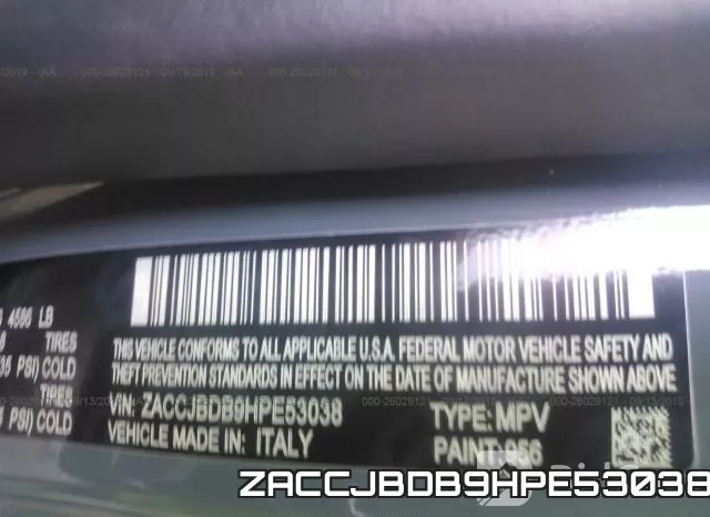 ZACCJBDB9HPE53038 фото 10