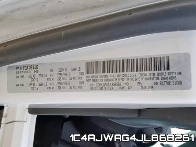 1C4AJWAG4JL868261 фото 2