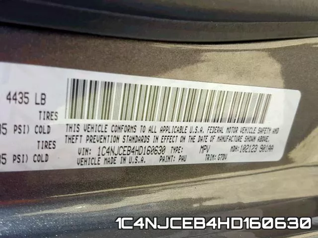 1C4NJCEB4HD160630 фото 2