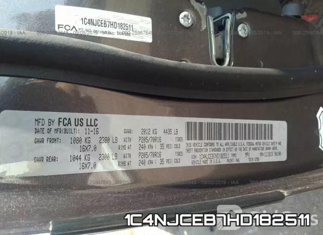 1C4NJCEB7HD182511 фото 10