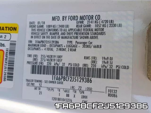 1FA6P8CF2J5129386 фото 2