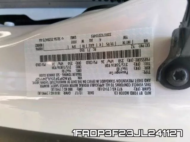 1FADP3F23JL241127 фото 2