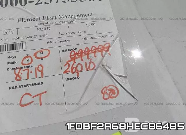 1FDBF2A68HEC86485 фото 8