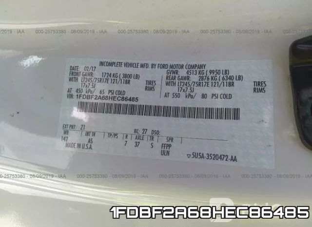 1FDBF2A68HEC86485 фото 10