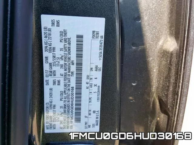 1FMCU0GD6HUD30168 фото 2