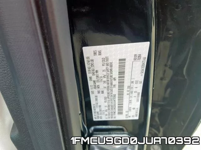 1FMCU9GD0JUA70392 фото 2