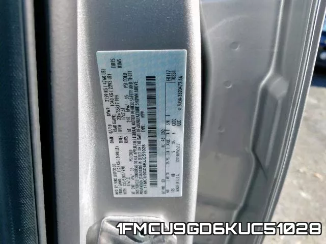 1FMCU9GD6KUC51028 фото 2
