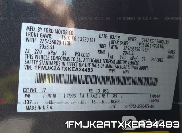 1FMJK2ATXKEA34483 фото 10