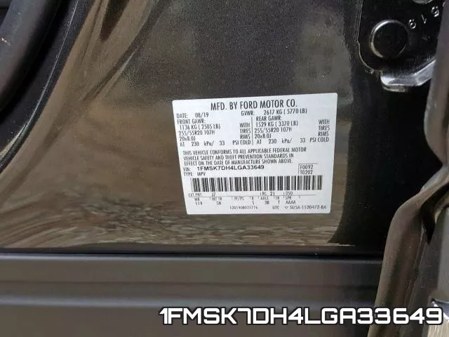 1FMSK7DH4LGA33649 фото 2