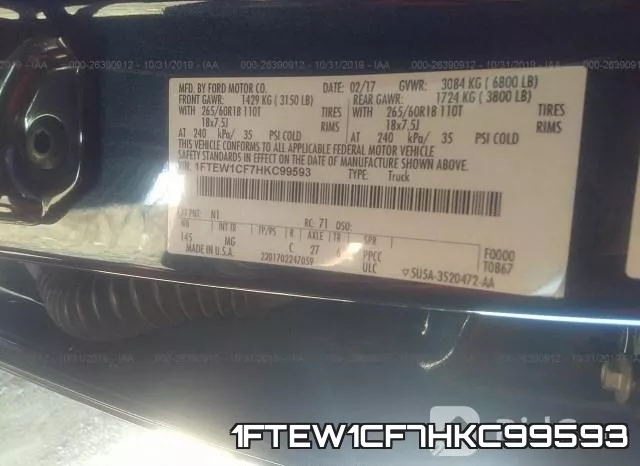 1FTEW1CF7HKC99593 фото 10