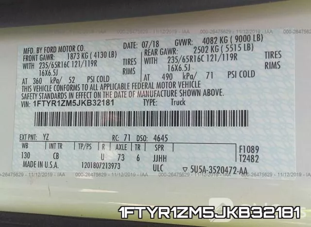 1FTYR1ZM5JKB32181 фото 10