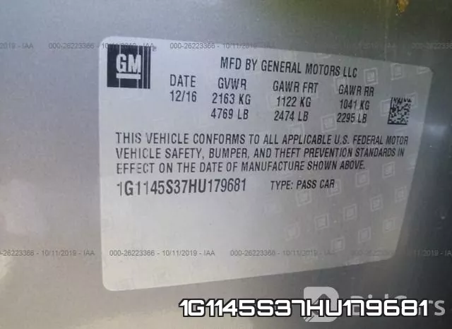 1G1145S37HU179681 фото 10