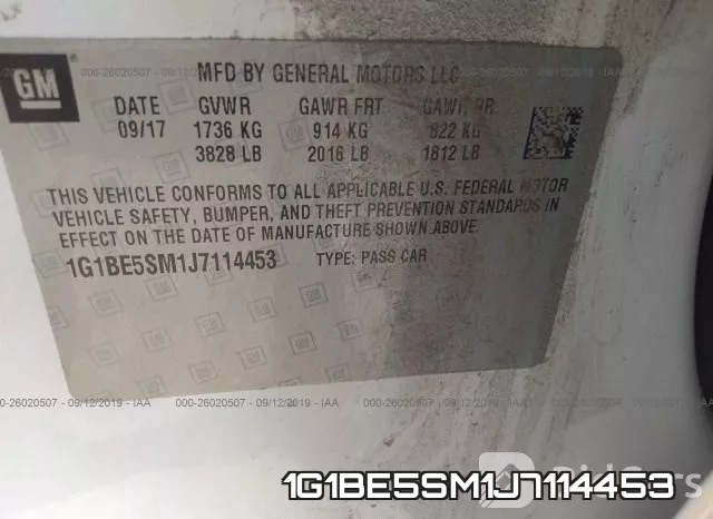1G1BE5SM1J7114453 фото 10
