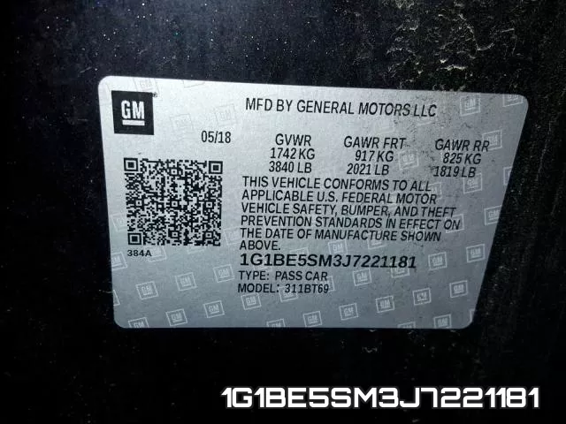 1G1BE5SM3J7221181 фото 2