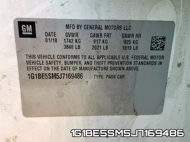 1G1BE5SM5J7169486 фото 2