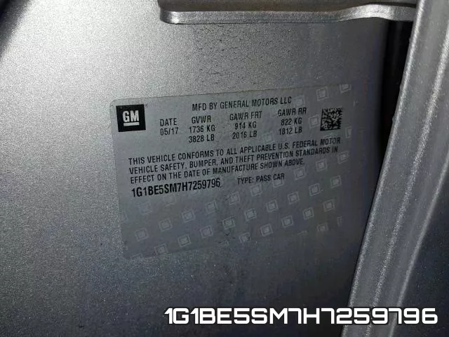1G1BE5SM7H7259796 фото 2
