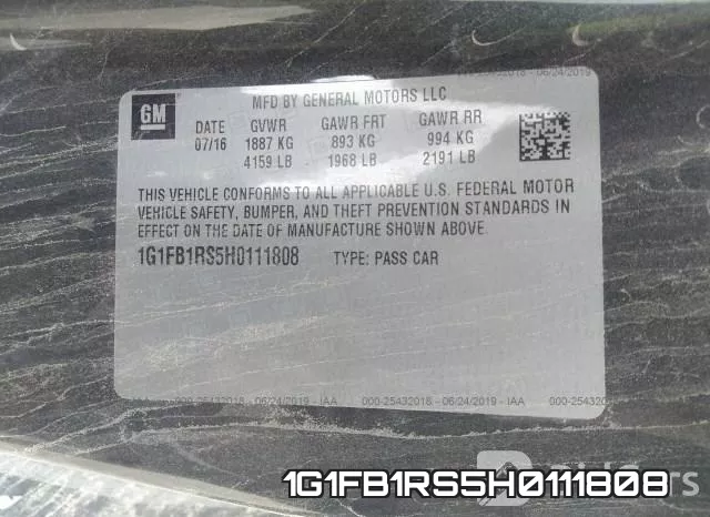 1G1FB1RS5H0111808 фото 9