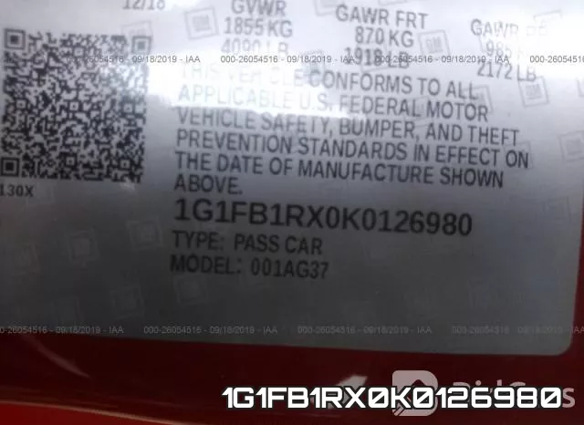 1G1FB1RX0K0126980 фото 9