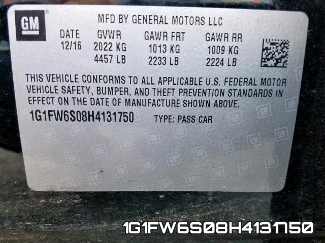 1G1FW6S08H4131750 фото 2