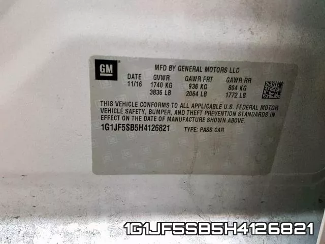1G1JF5SB5H4126821 фото 2
