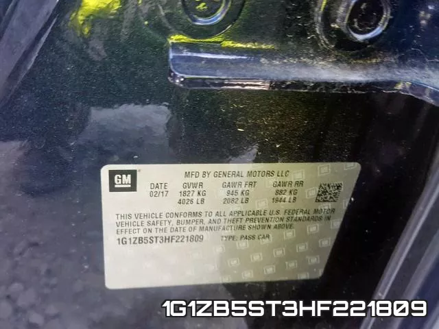 1G1ZB5ST3HF221809 фото 2