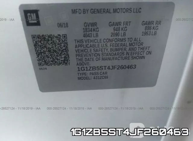 1G1ZB5ST4JF260463 фото 10